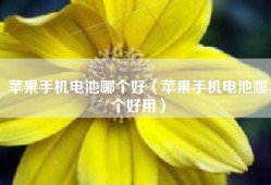 苹果手机电池哪个好（苹果手机电池哪个好用）