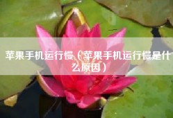 苹果手机运行慢（苹果手机运行慢是什么原因）